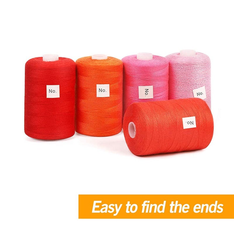 NEX طقم خيوط خياطة NEX 24 قطعة، 1000 ياردة لكل بكرة خيط، مجموعة متنوعة من 24 لون من خيوط البوليستر لخياطة الآلة، الخياطة اليدوية والتطريز - Image 5